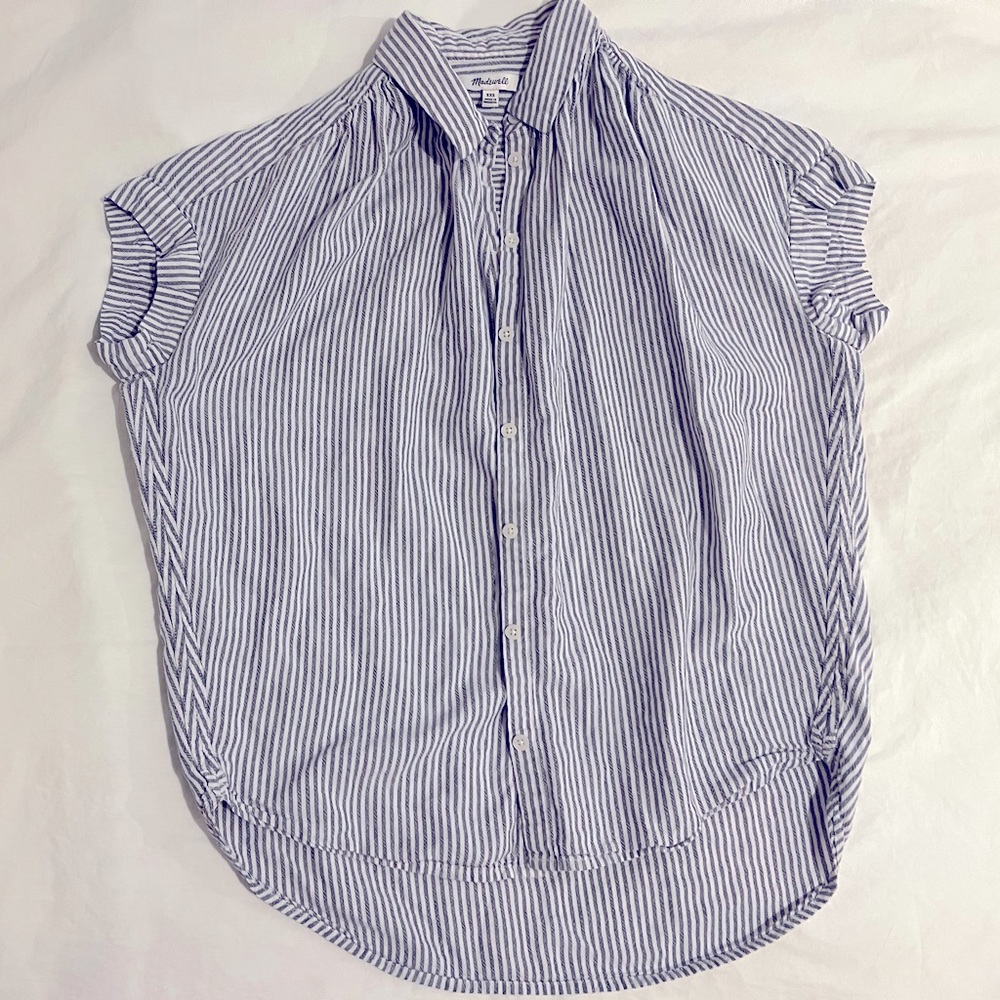 Madewell striped button up top